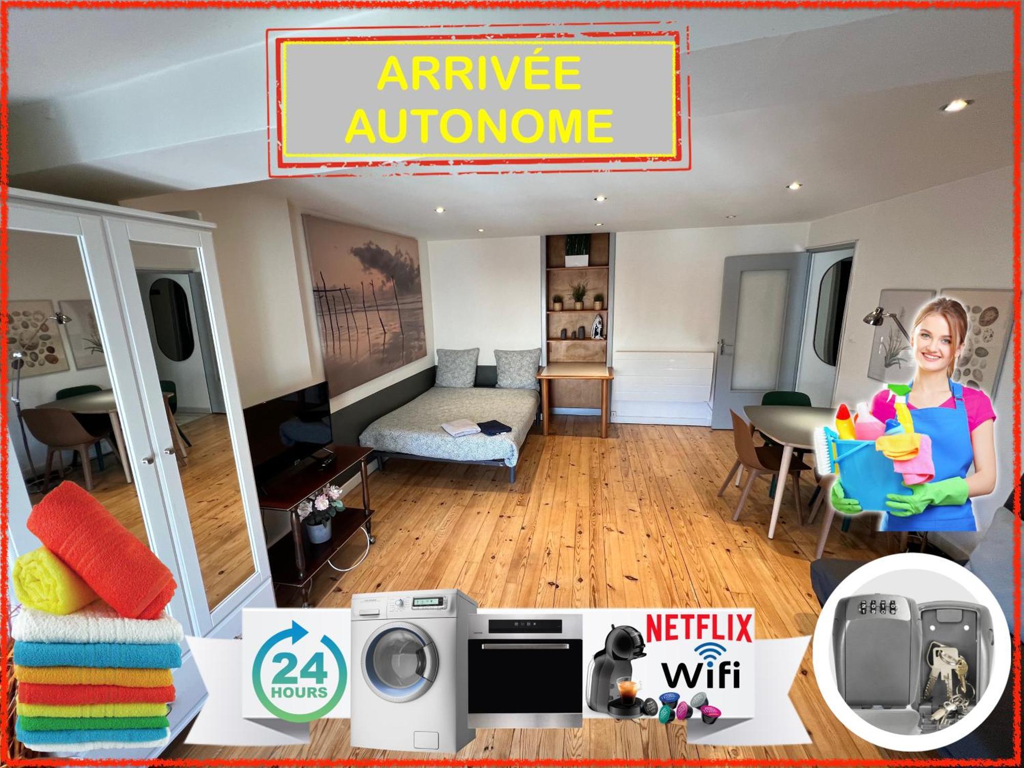 018 Chic & Cosy F1 41M2 Hypercentre Wifi Smart Tv Netflix Apartment Сент Етиен Екстериор снимка